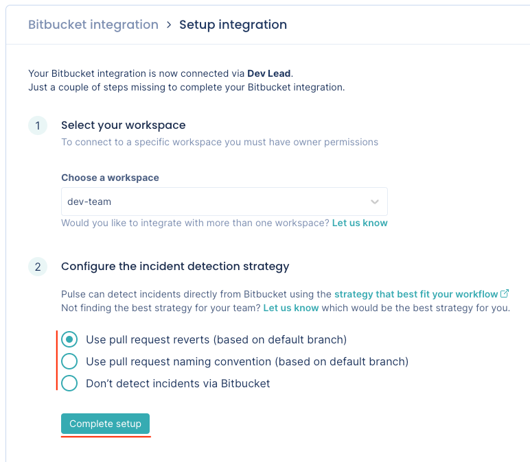 Configuring the incident detection strategy