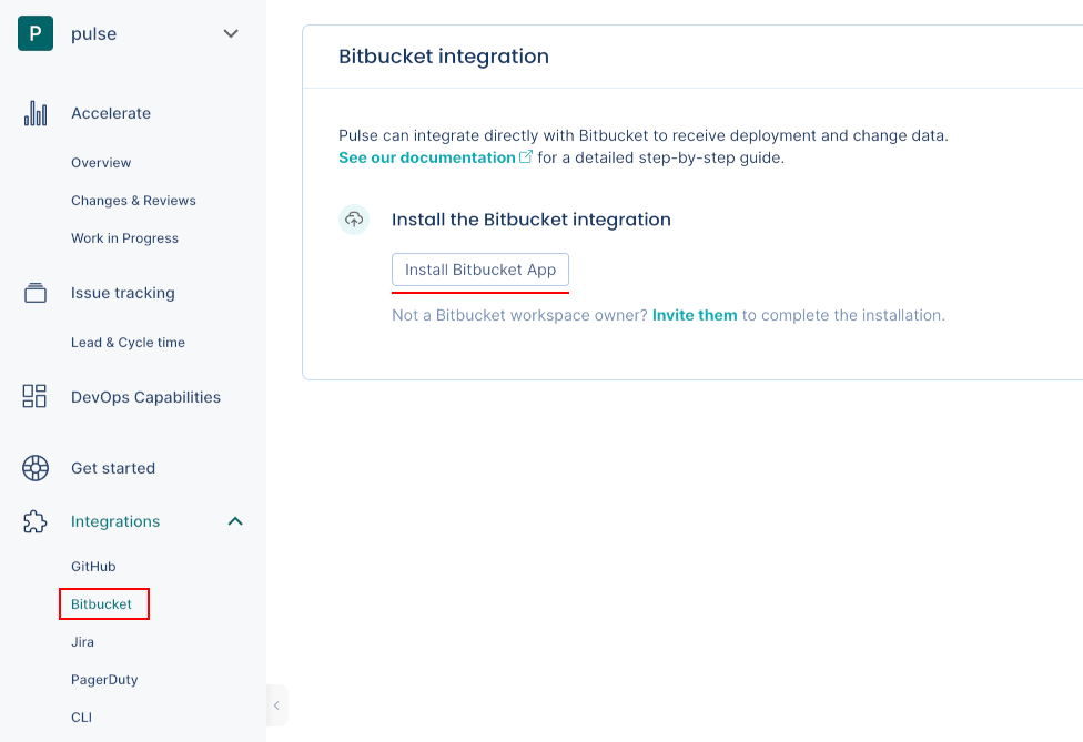 Installing the Pulse Bitbucket App