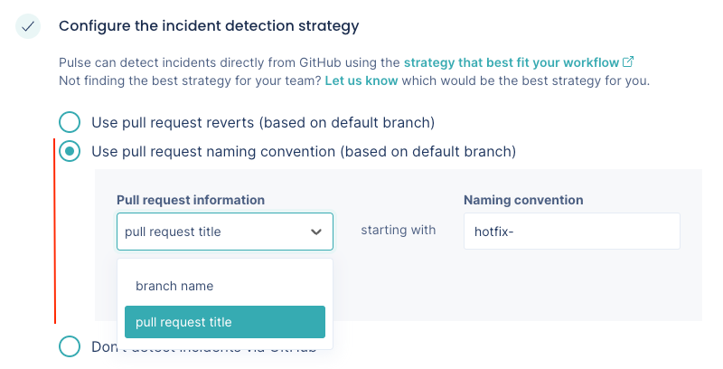 Pulse custom incident detection