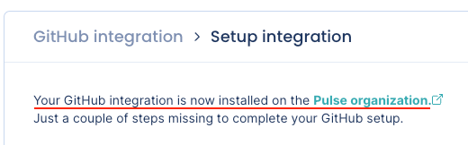 Pulse GitHub App installed successfully