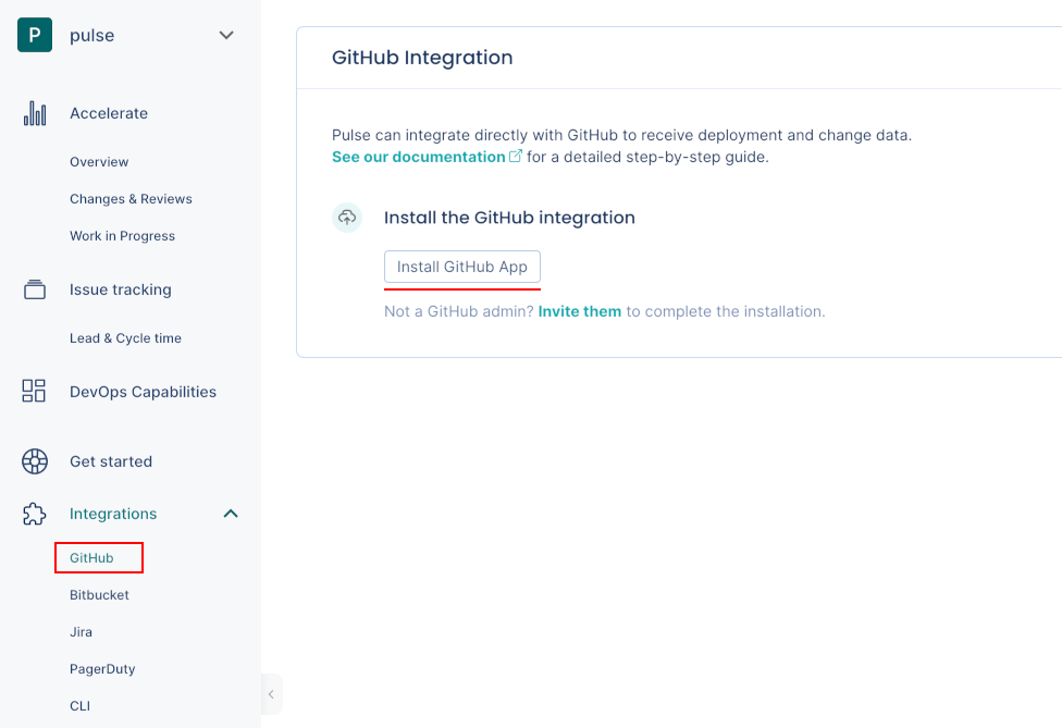 Installing the Pulse GitHub App